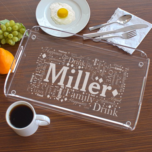 Engraved Family Serving Tray | Personalized Housewarming Gifts